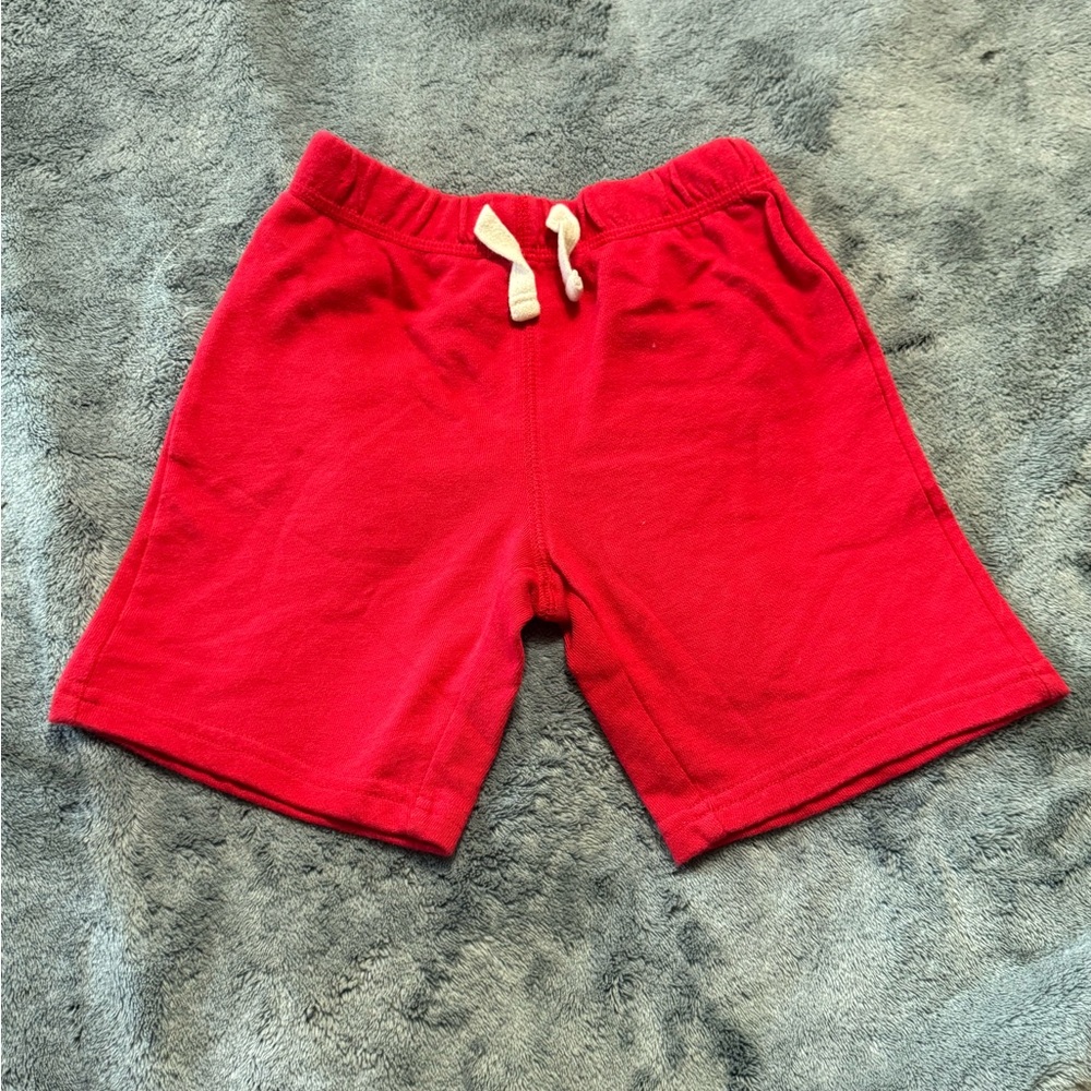 The Children's Place Bright Red Shorts with Cream Drawstring